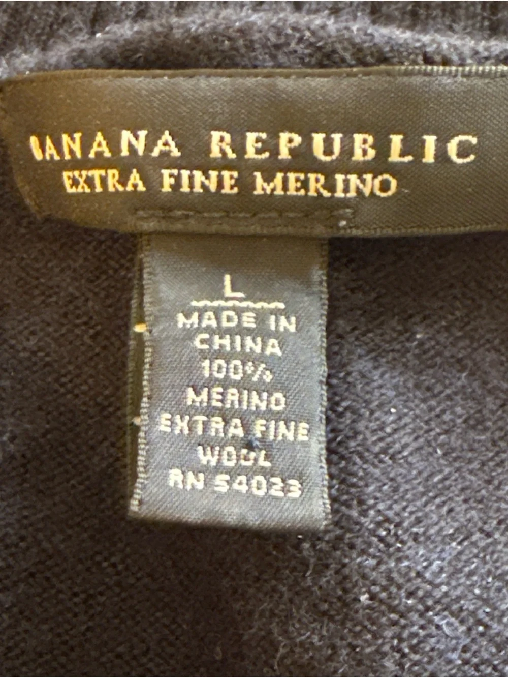 Banana Republic Navy 100% Merino Wool Long Cardigan Sweater Size L Zip Pockets